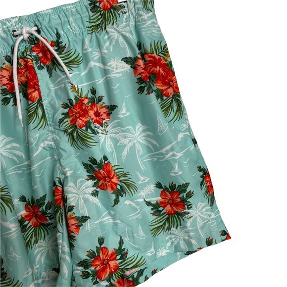 Charleston Threads Men's XL Hawaiian Aloha Swim Trunks Multicolor Mesh Lined - Picture 4 of 11